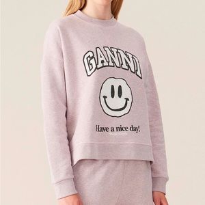 Ganni Smiley Oversized Sweatshirt